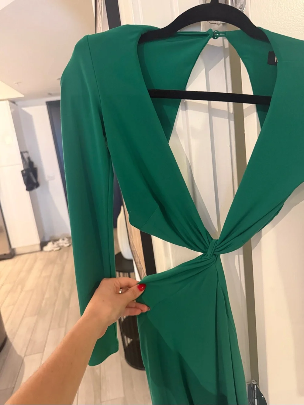 Nookie Emerald Cutout Long-Sleeve Maxi Dress